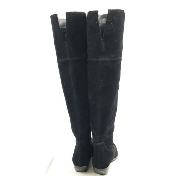 Marc Fisher black Suede Over Knee Boots w low heels sz 6.5M - Picture 5 of 9